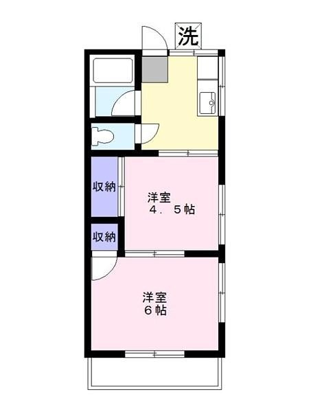 ハイツ飛鳥５号棟 間取り